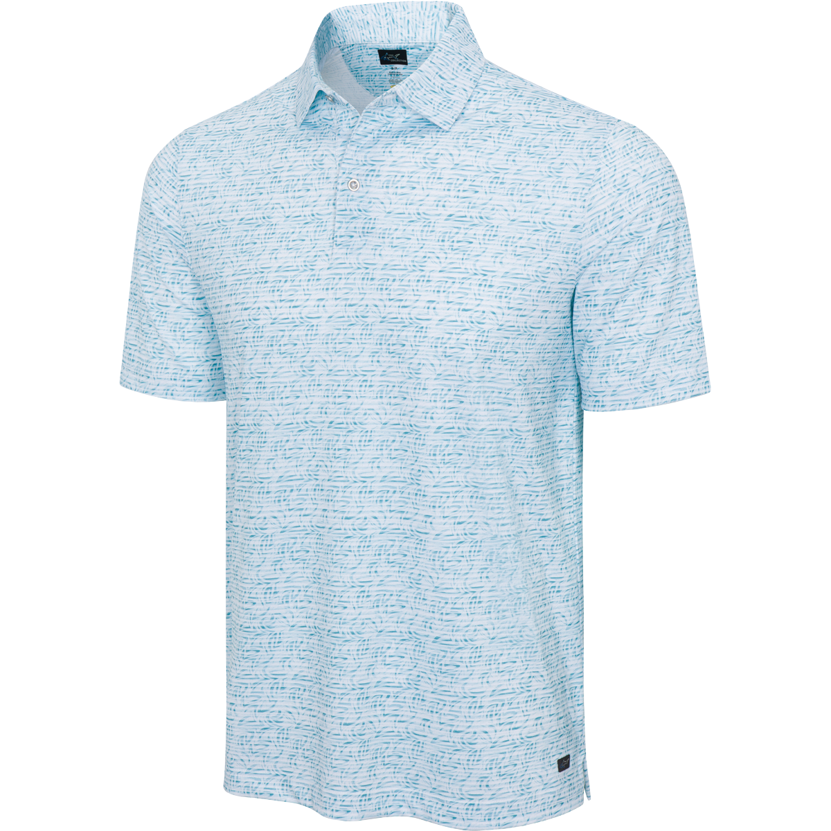 ML75 Coastline Graffiti Fin Stripe Mesh Polo