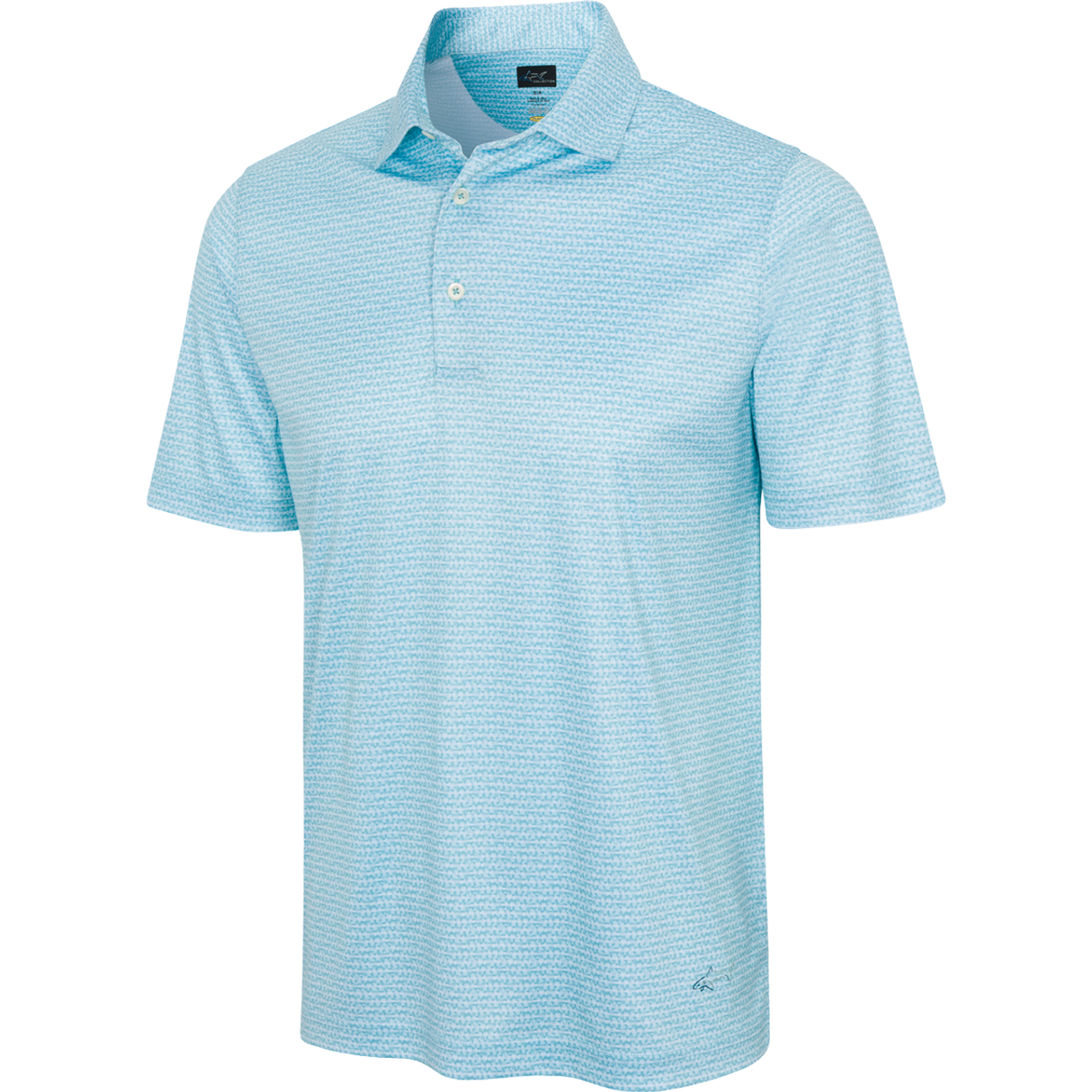 ML75 Aqua Wave Recycled Microlux Fin Stripe Polo