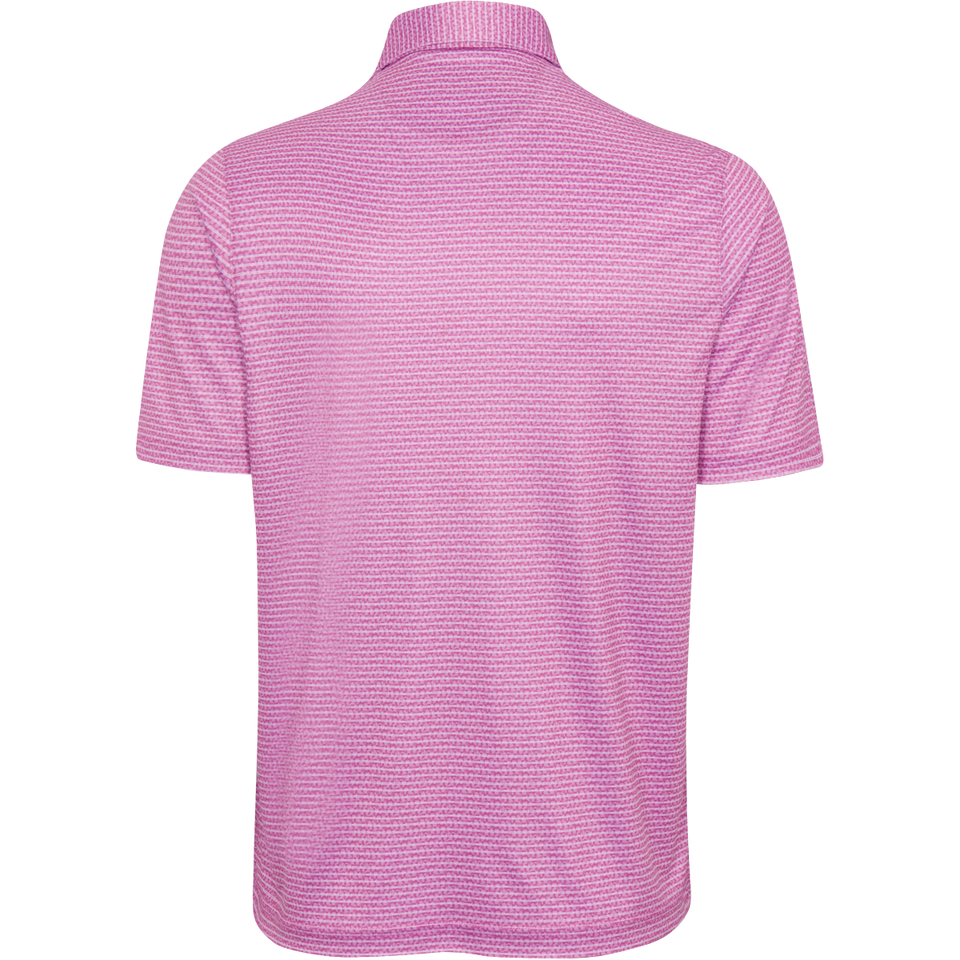 ML75 Mulberry Recycled Microlux Fin Stripe Polo