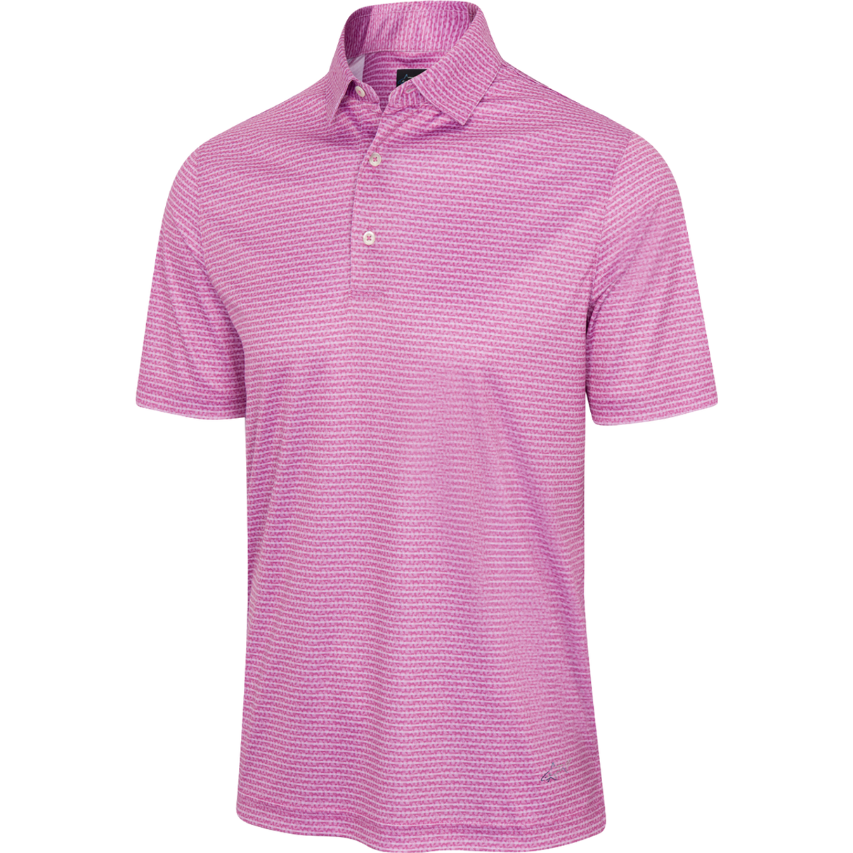 ML75 Mulberry Recycled Microlux Fin Stripe Polo