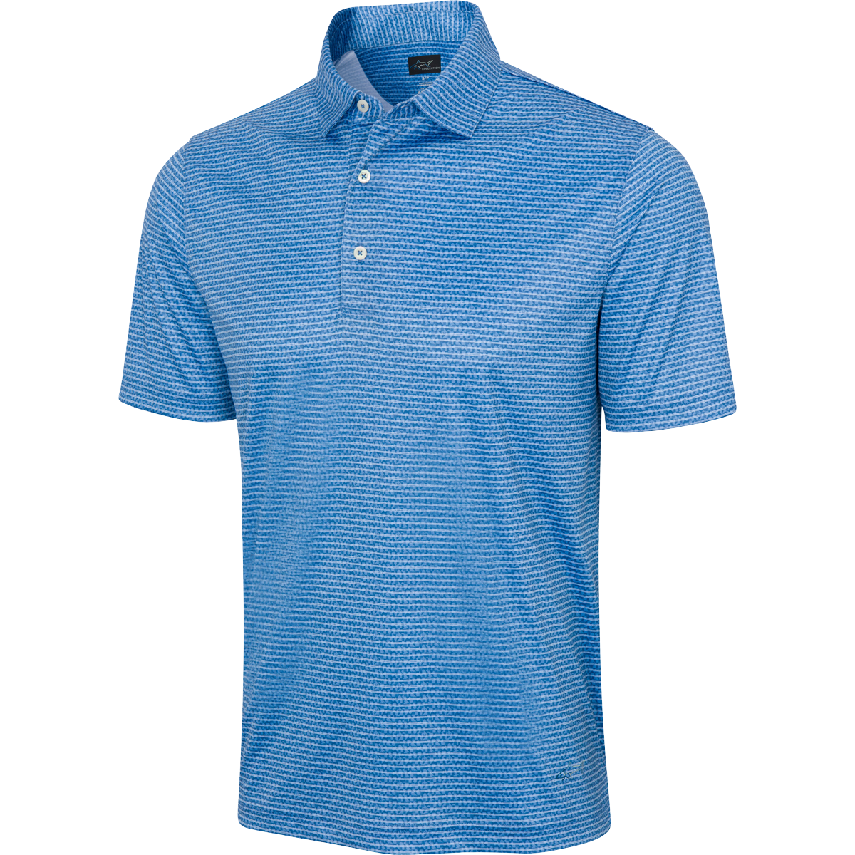 ML75 Aqua Wave Recycled Microlux Fin Stripe Polo