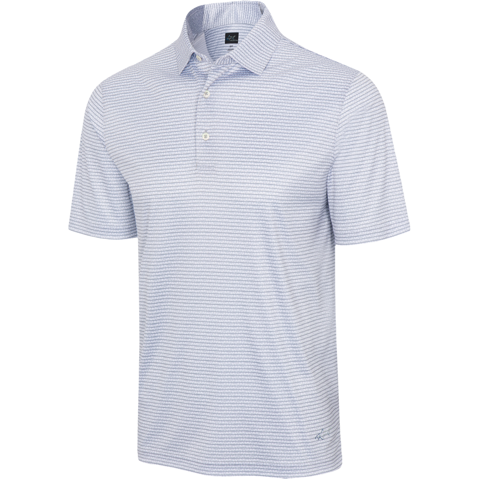 ML75 White Recycled Microlux Fin Stripe Polo