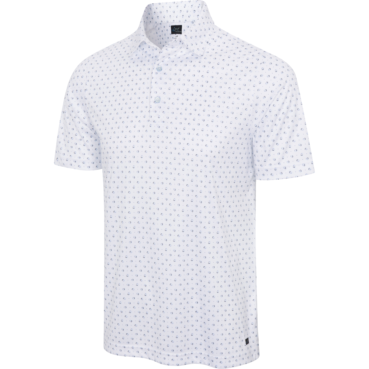 Men's580  White Golf Stretch Polo