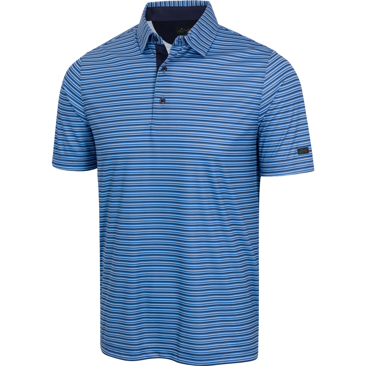 ML75 Holiday Stripe Polo - Navy