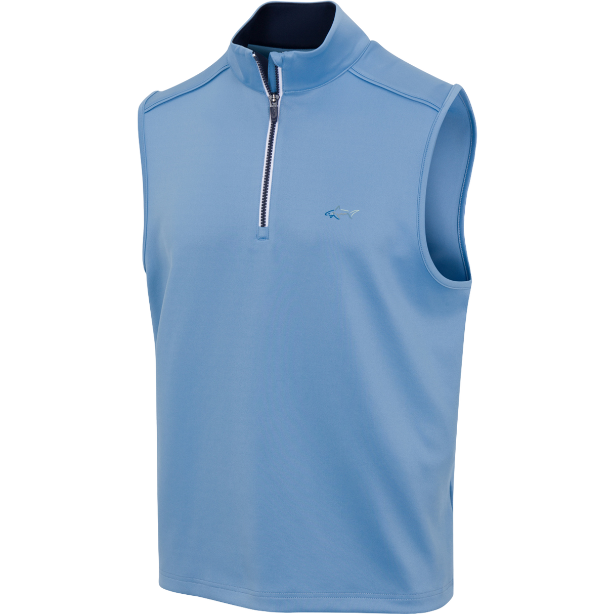 Coastal Tech Vest – Stretch, Midweight Layer (Blue Cloud)