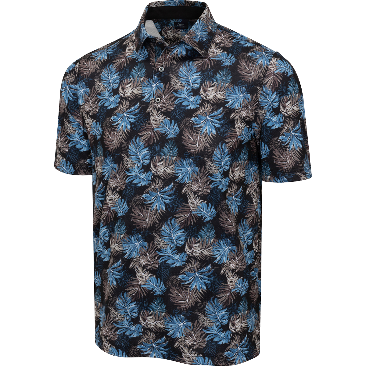 ML75 Leaf Printed Golf Polo for Men – Lightweight & Stylish Fit