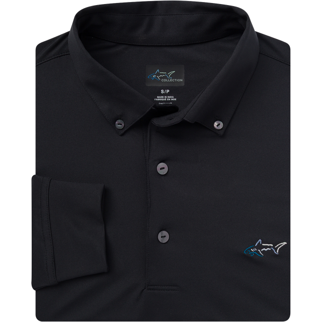 Button-Down Collar Long Sleeve Freedom Pique Polo