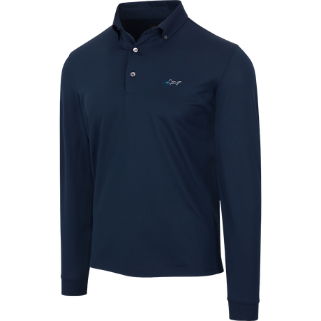 Button-Down Collar Long Sleeve Freedom Pique Polo