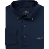 Button-Down Collar Long Sleeve Freedom Pique Polo