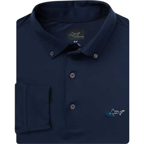 Button-Down Collar Long Sleeve Freedom Pique Polo
