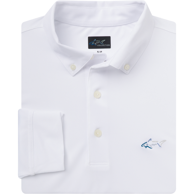 Button-Down Collar Long Sleeve Freedom Pique Polo