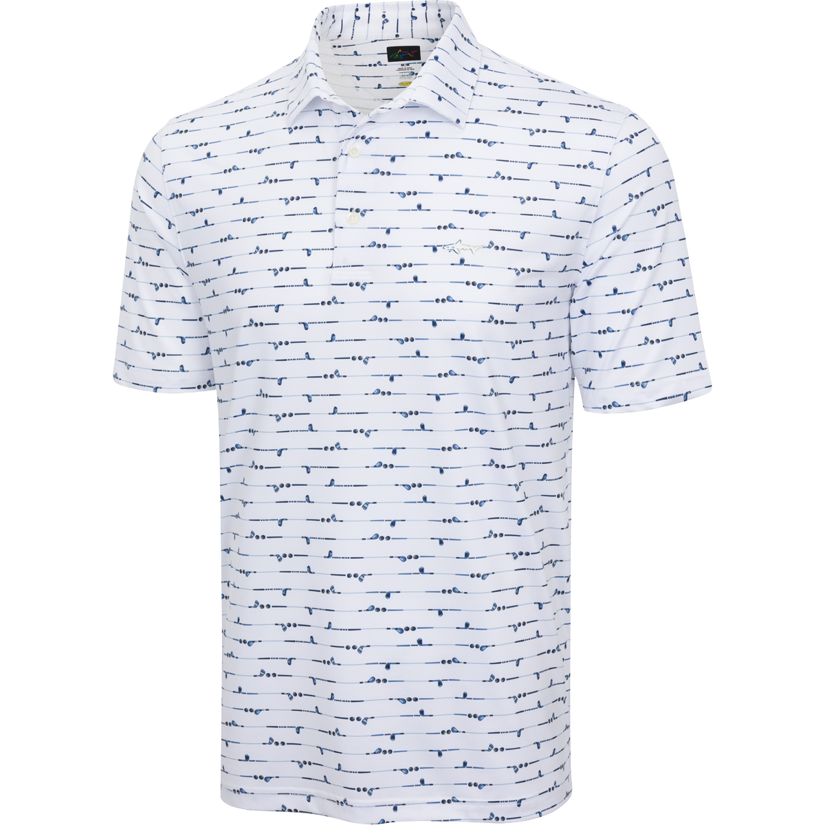 Men's ML75 Golf Iron Printed Polo - White