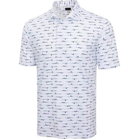 Men's ML75 Golf Iron Printed Polo - White