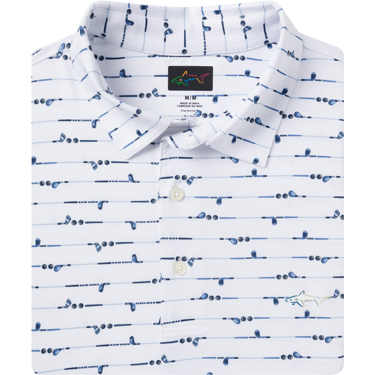 Men's ML75 Golf Iron Printed Polo - White