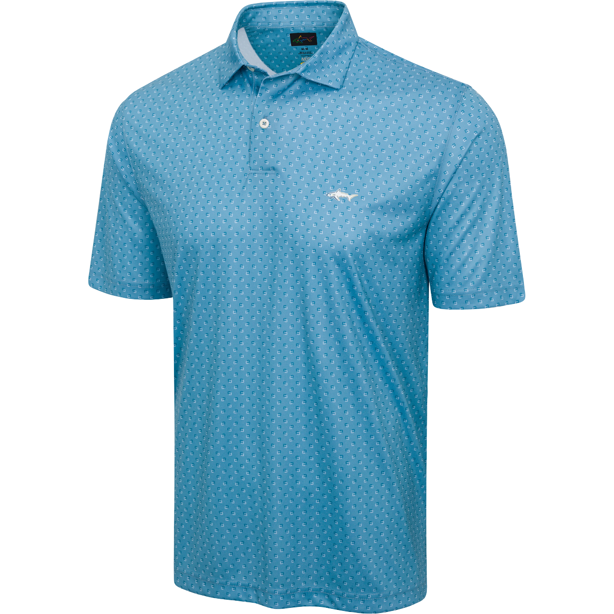Men's ML75 Boxed Printed Golf Polo - Teal Breeze