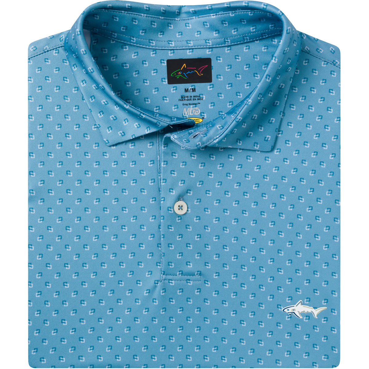 Men's ML75 Boxed Printed Golf Polo - Teal Breeze
