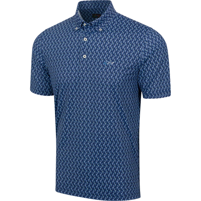 Men's Irons Button-Down Collar Golf Polo