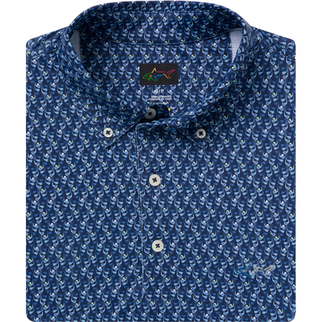 Men's Irons Button-Down Collar Golf Polo