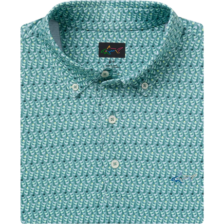 Men's Irons Button-Down Collar Golf Polo