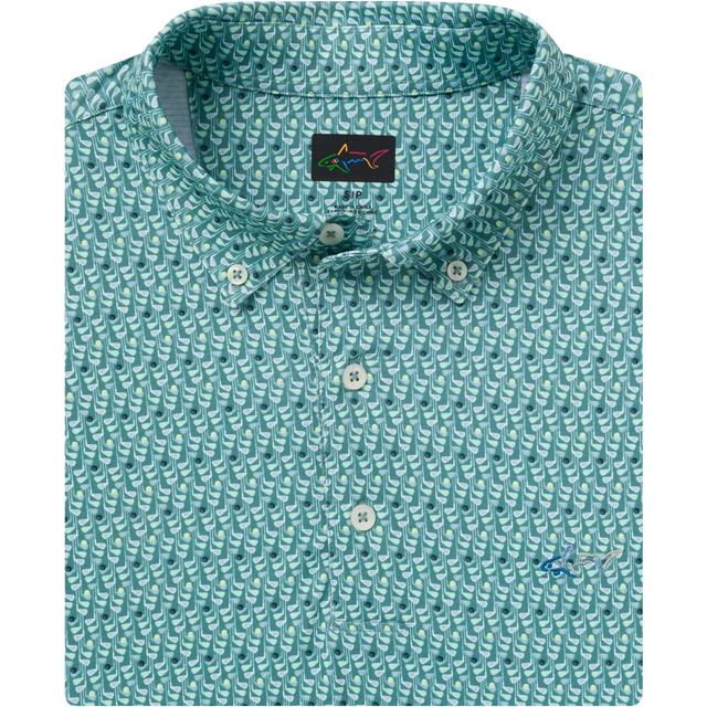 Men's Irons Button-Down Collar Golf Polo