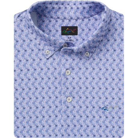Men's Irons Button-Down Collar Golf Polo