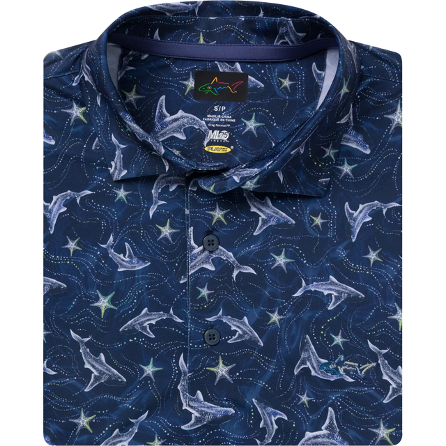 Men's Galaxy Shark Golf Polo
