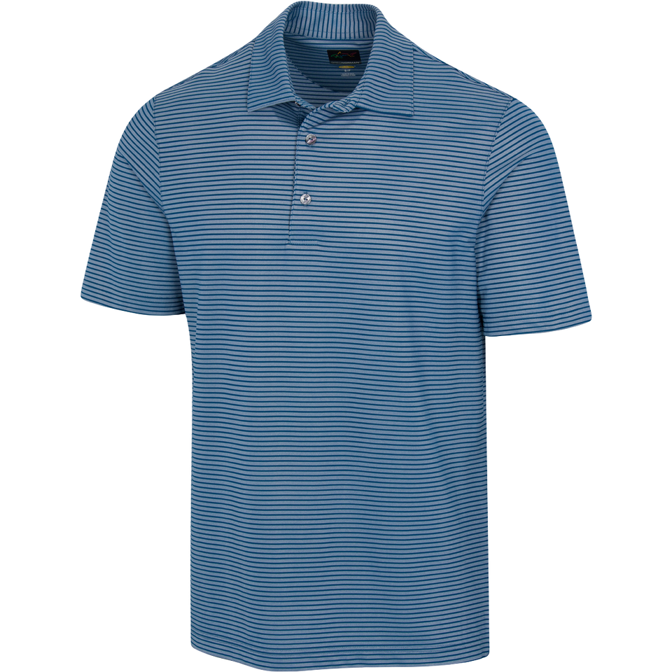 Freedom Micro Pique Classic Stripe Golf Polo T shirt