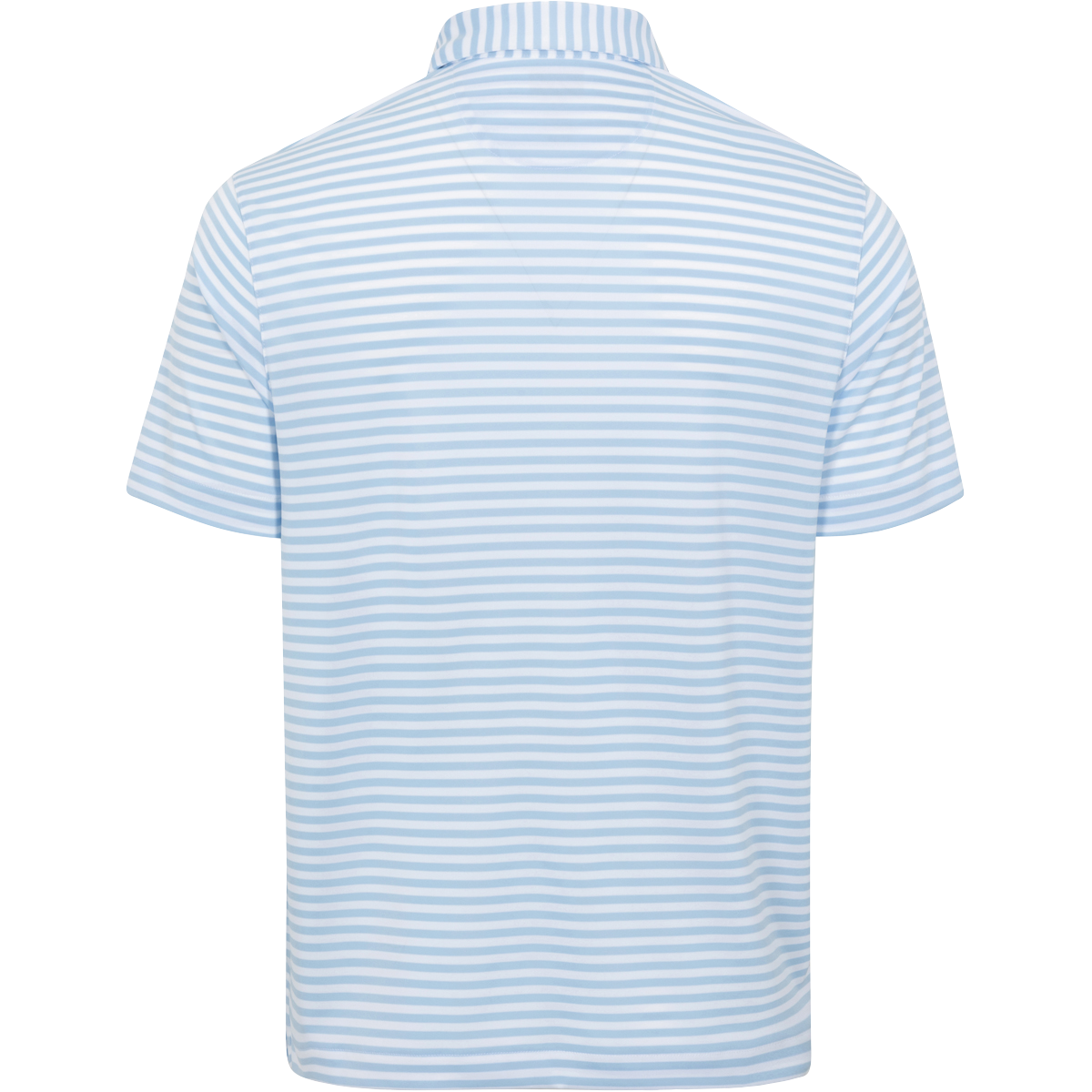 ML75 Recycled Microlux Yarn-Dye Stripe Golf Polo - Blue Heather