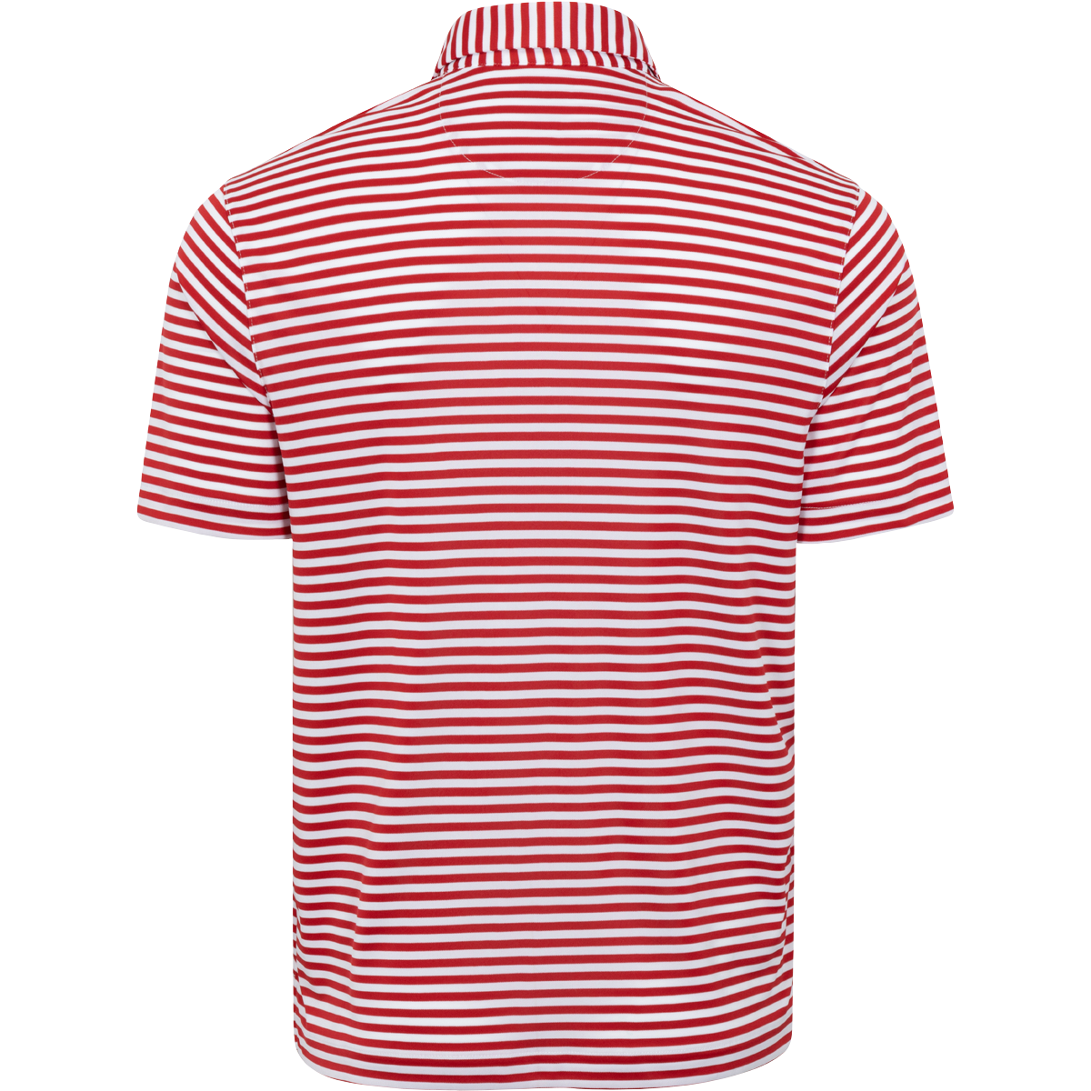 ML75 Recycled Microlux Yarn-Dye Stripe Golf Polo - Red Heather