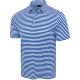 ML75 Recycled Microlux Yarn-Dye Stripe Golf Polo - DP White