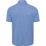ML75 Recycled Microlux Yarn-Dye Stripe Golf Polo - DP White