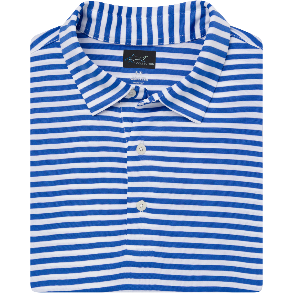 ML75 Recycled Microlux Yarn-Dye Stripe Golf Polo - DP White