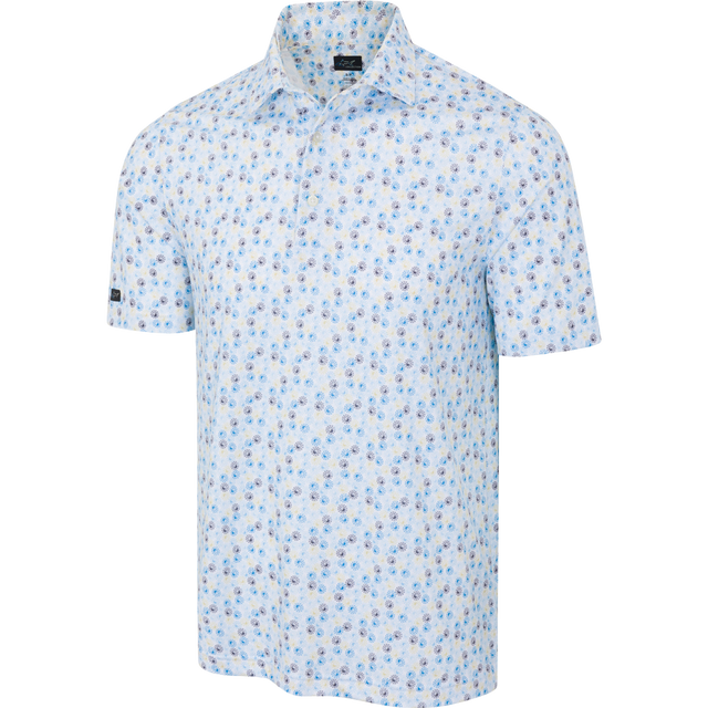 ML75 White Tee-Time Stretch Polo