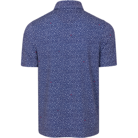 Men's Bird Printed Navy Golf Polo