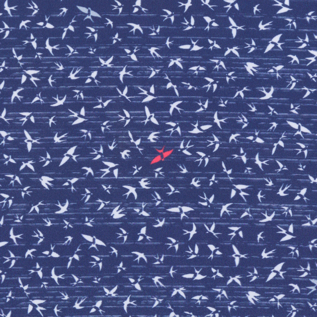 Men's Bird Printed Navy Golf Polo