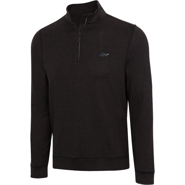 Cozy Shark Quarter Zip - Black Heather