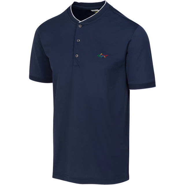 Baseball Collar Micro Pique Shark Polo