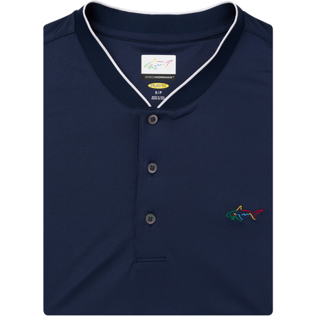 Baseball Collar Micro Pique Shark Polo