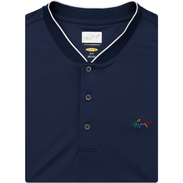 Baseball Collar Micro Pique Shark Polo