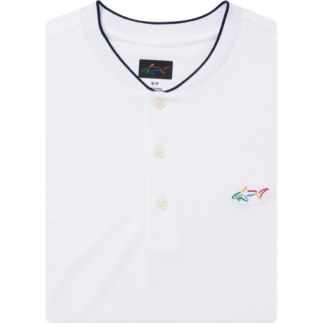 Baseball Collar Micro Pique Shark Polo
