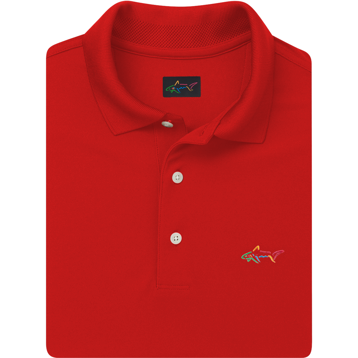 Classic Pique Shark Polo - British Red