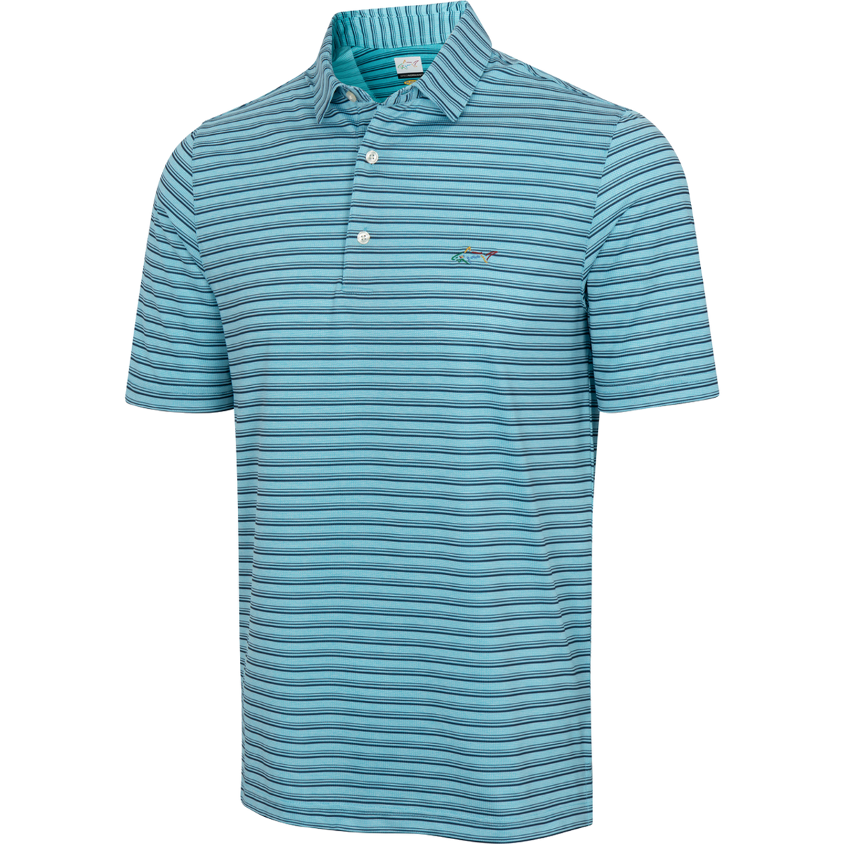 Mesh Stripe Golf Polo T Shirt