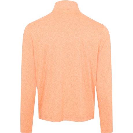 Cozy Stripe Jersey Quarter Zip - Light Tangerine