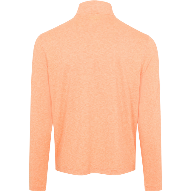 Cozy Stripe Jersey Quarter Zip - Light Tangerine