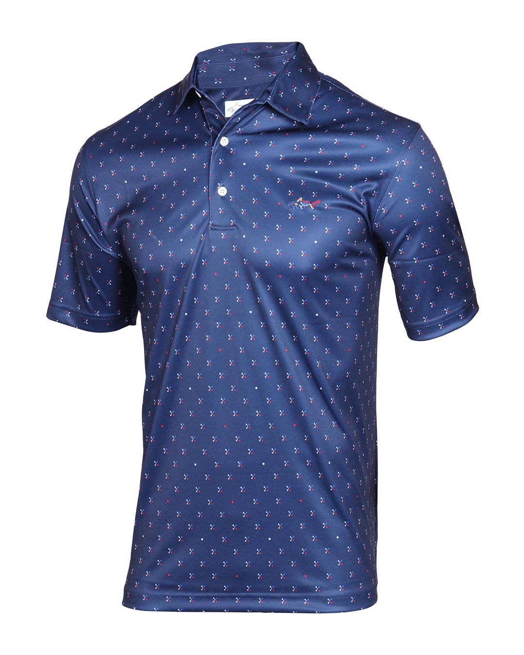 Greg Norman Navy Print Polo T shirt