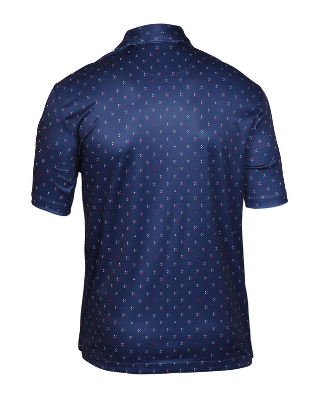 Greg Norman Navy Print Polo T shirt