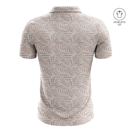 Men's Desert Palm Print Golf Athletic Fit Golf Polo