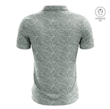 Men's Desert Palm Print Golf Athletic Fit Golf Polo - Light Green