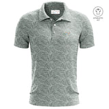Men's Desert Palm Print Golf Athletic Fit Golf Polo - Light Green