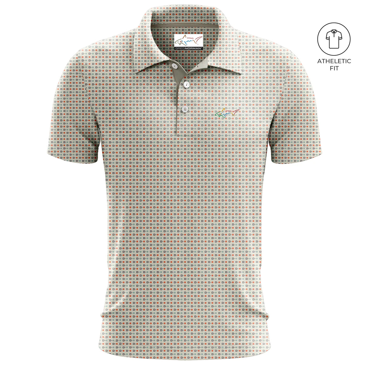 Men's Tee Matrix Golf Athletic Fit Golf Polo - Gravel